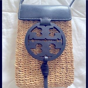 Tory Burch Straw Crossbody Bag New!